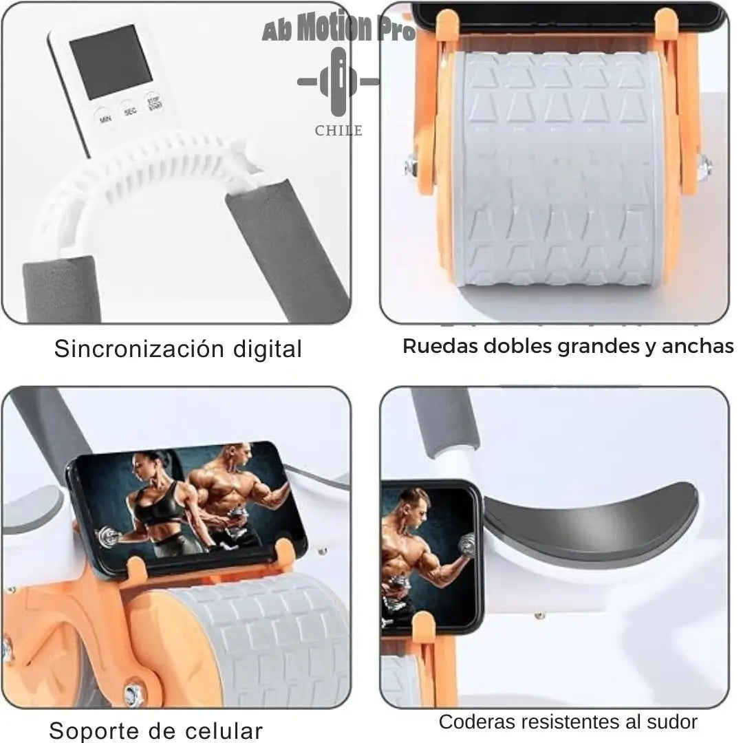 Ab Motion Pro - Rueda para fortalecer tu abdomen y esculpir tu cintura sin ir al gimnasio