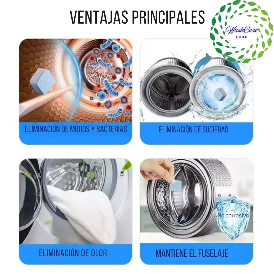 24 Pastillas WashCare, Limpieza Profunda y sin Esfuerzo todo el año 💧🧼