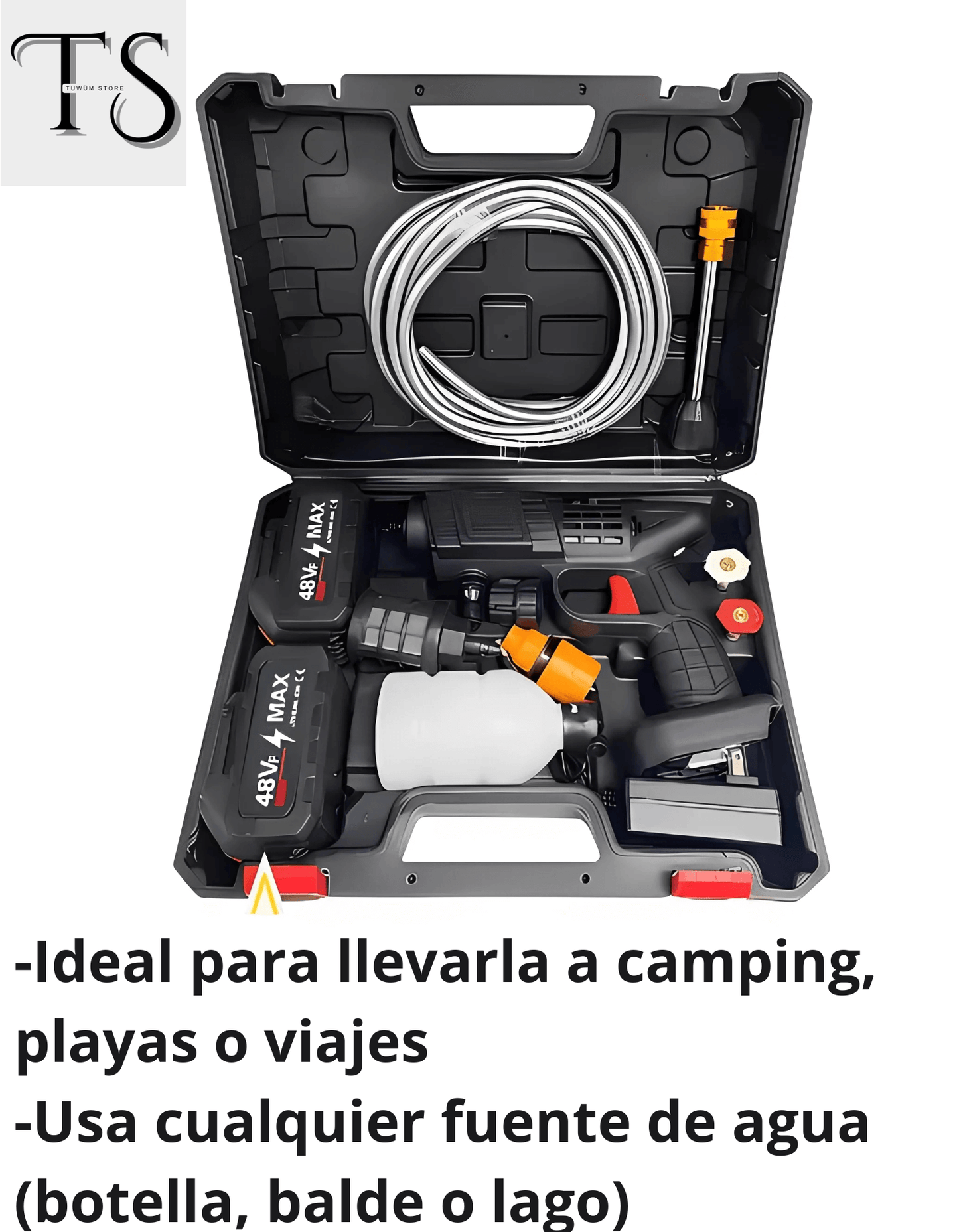 Hidrolavadora Portátil con Dos Baterías