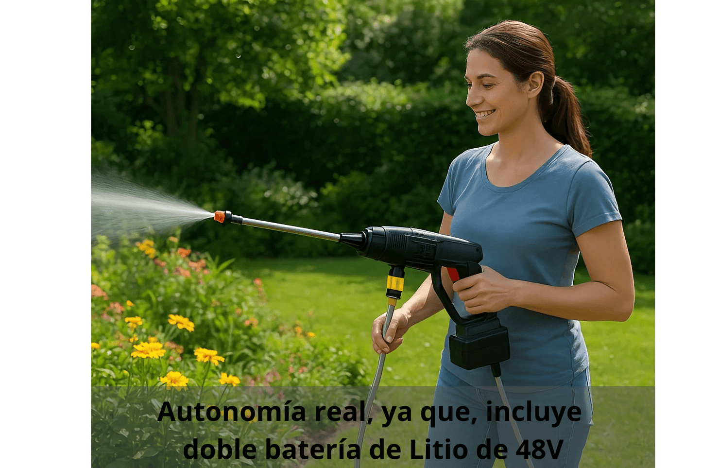 Hidrolavadora Portátil con Dos Baterías