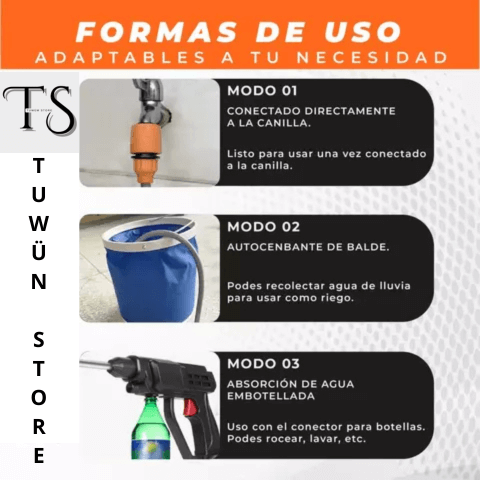 Hidrolavadora Portátil con Dos Baterías